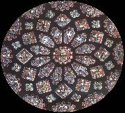 Jean Fouquet Rose window, northern transept, cathedral of Chartres, France oil on canvas